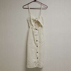 Maia Hemera cotton/polyester made in Italy tie front dress women's sz small NWT